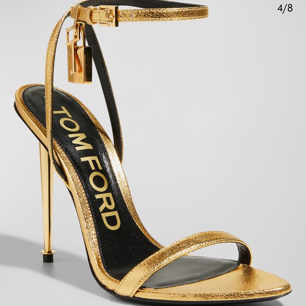 Tom Ford Gold Metallic Heels